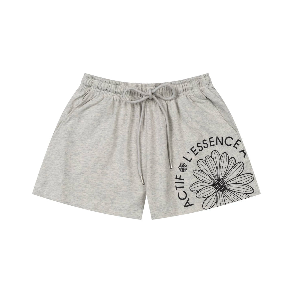 Mardi Daisy Print Summer Cotton Casual Lounge Shorts