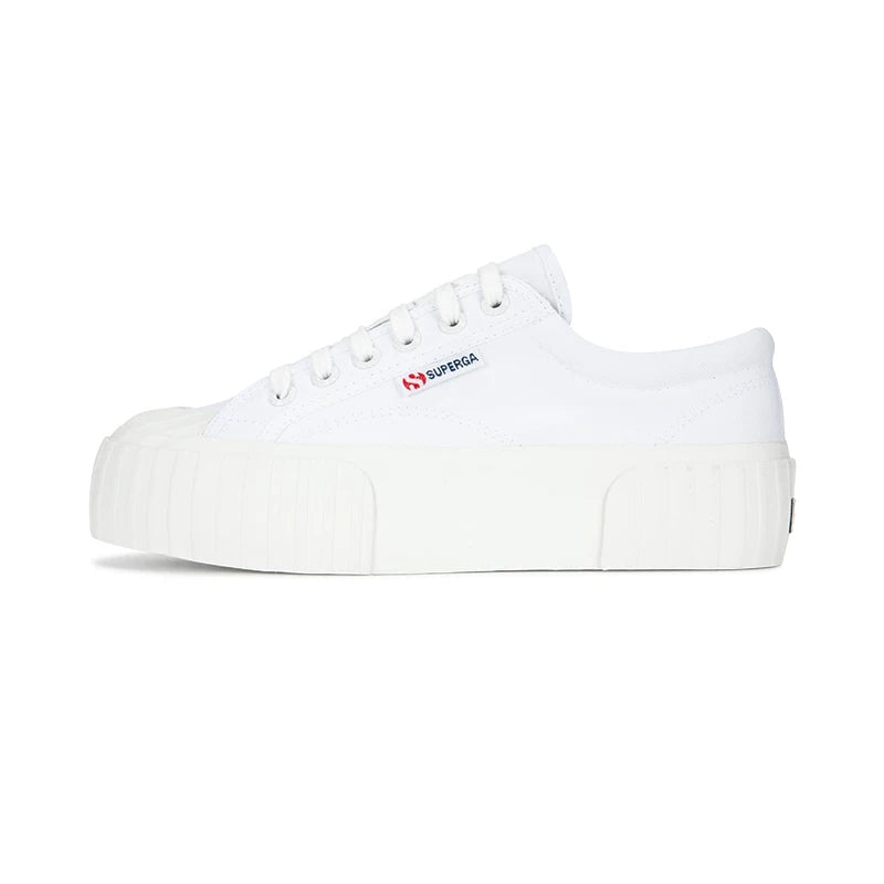 Superga Style Platform Canvas Chunky Low Top Sneakers