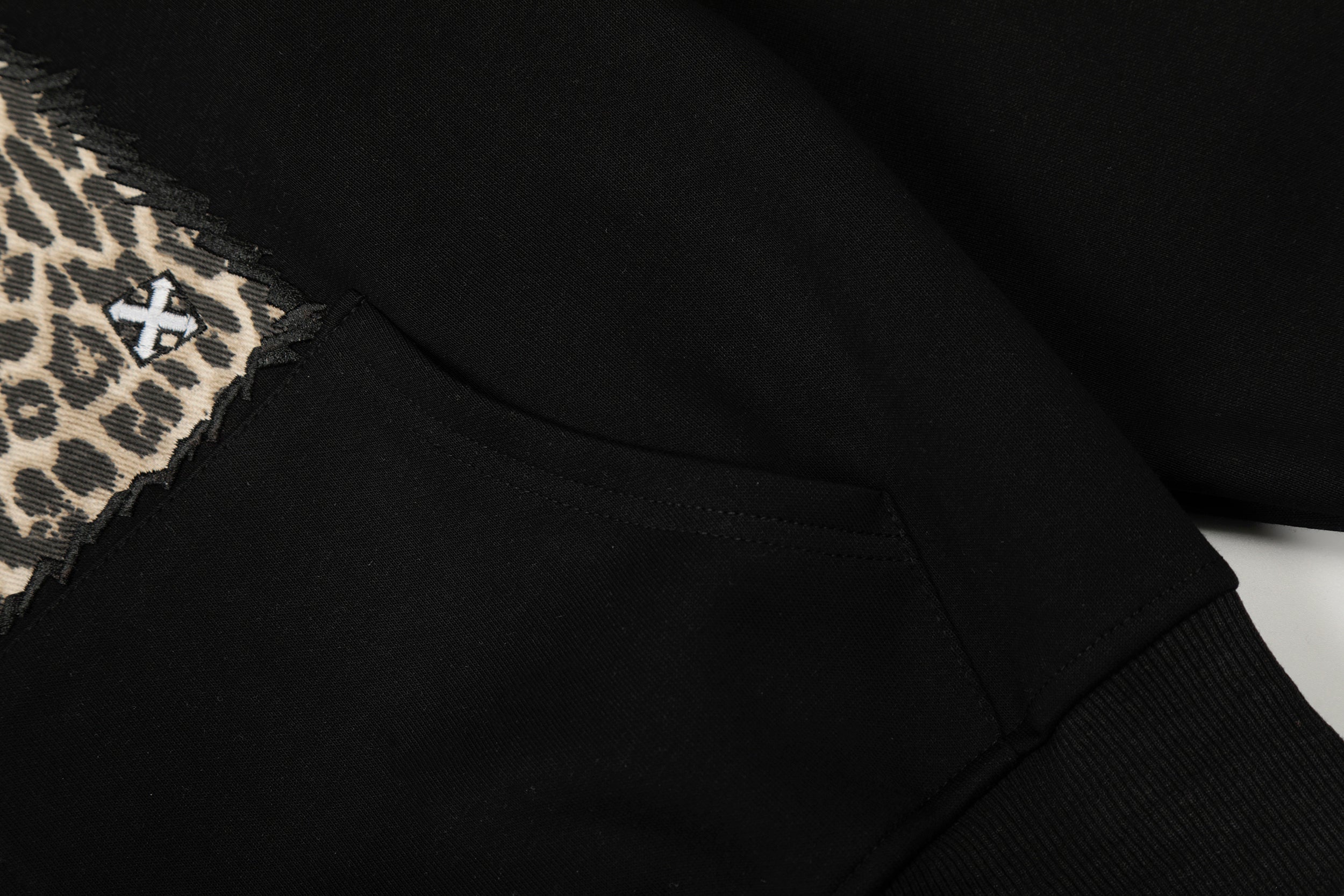 Omirad Leopard Panel Zip Hoodie