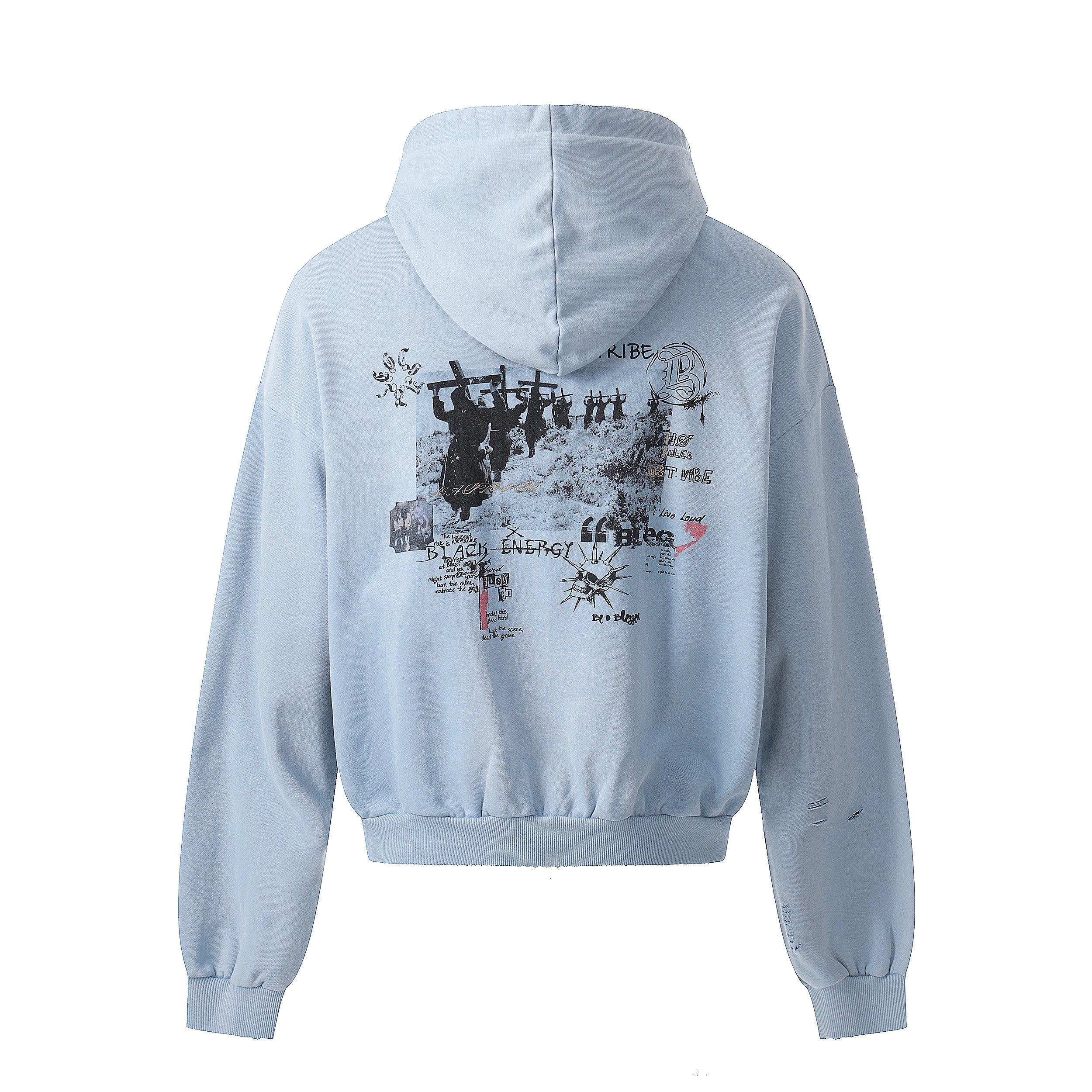 Omirad Collage Graphic Zip-Up Hoodie