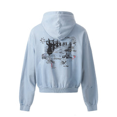 Omirad Collage Graphic Zip-Up Hoodie