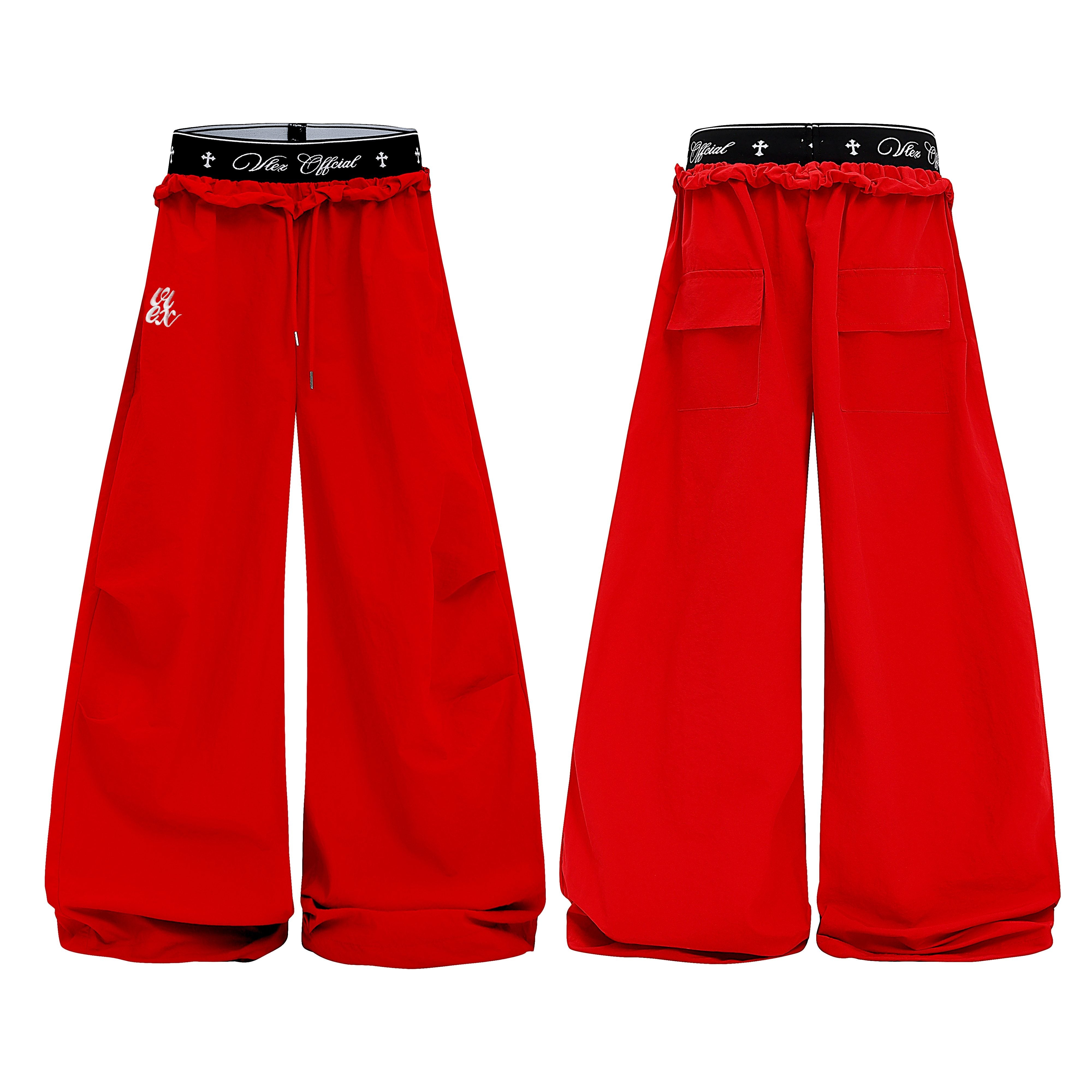 Omirad Layered Waist Wide-Leg Sweatpants