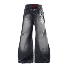 Omirad Distressed Panel Baggy Jeans