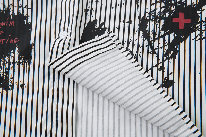 Omirad Ink-Splash Layered Stripe Shirt