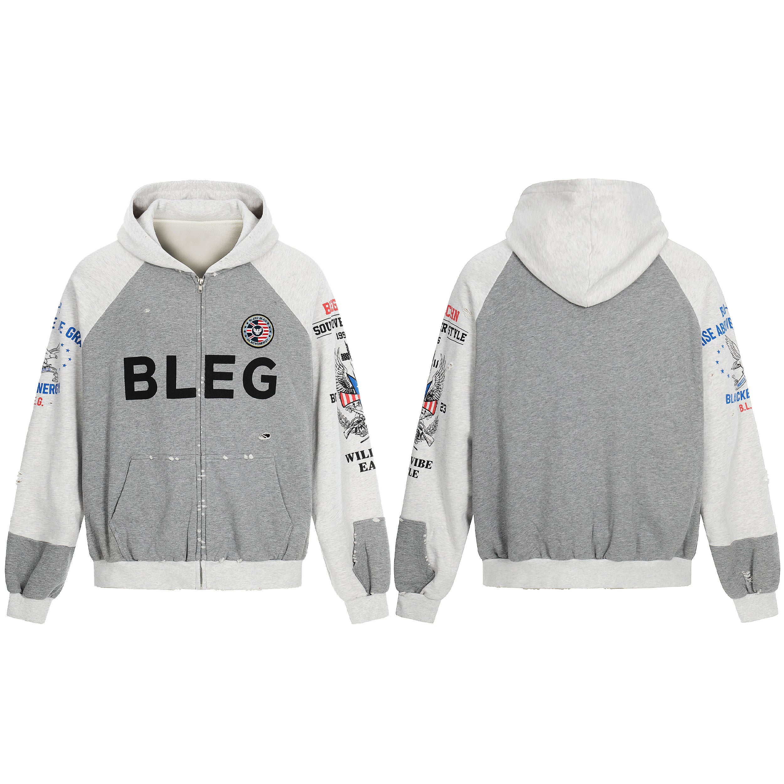 Omirad Graphic Zip-Up Hoodie