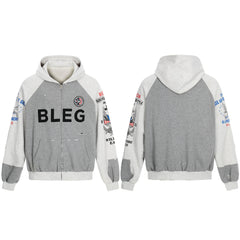 Omirad Graphic Zip-Up Hoodie