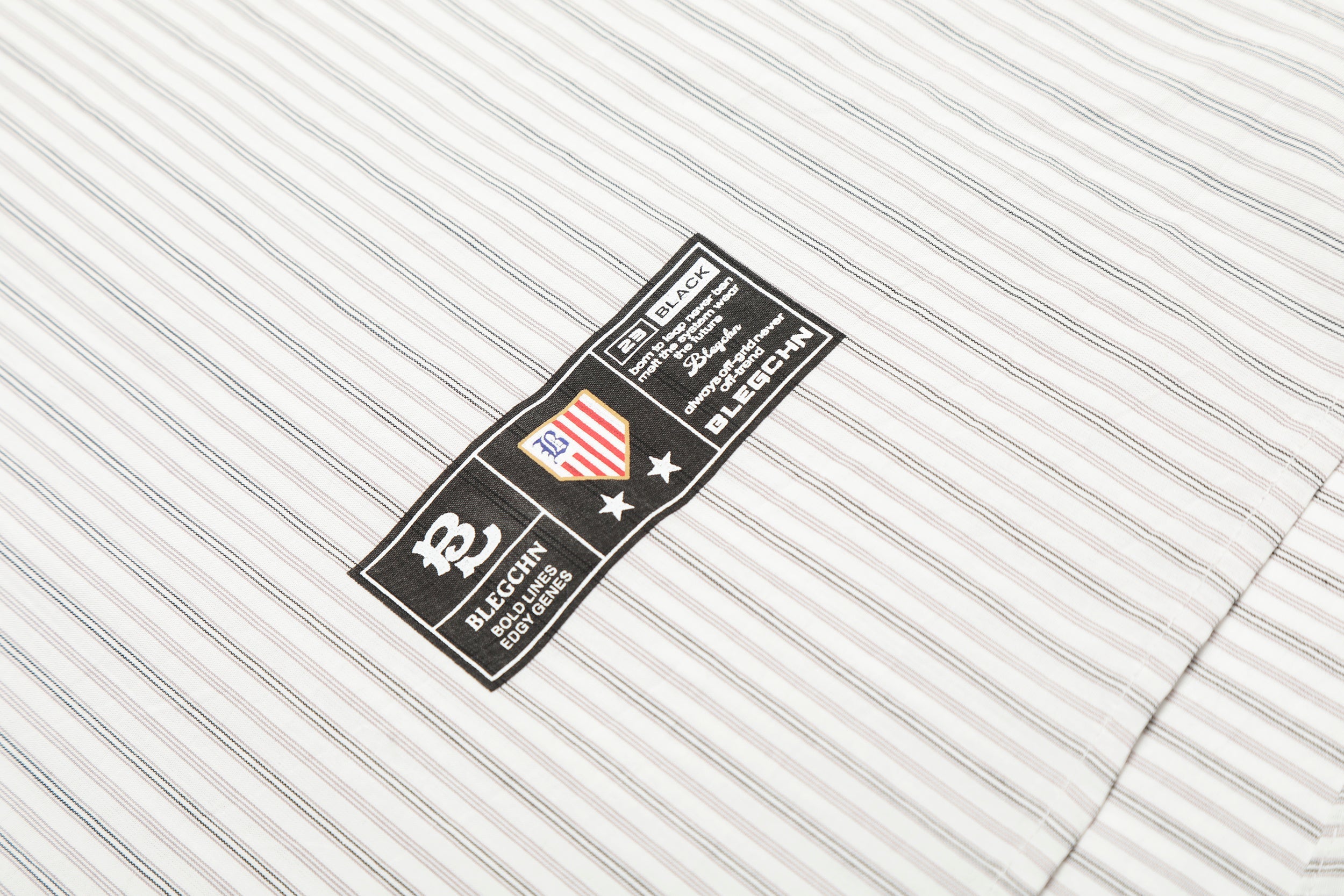 Omirad Striped Logo Button-Up Shirt