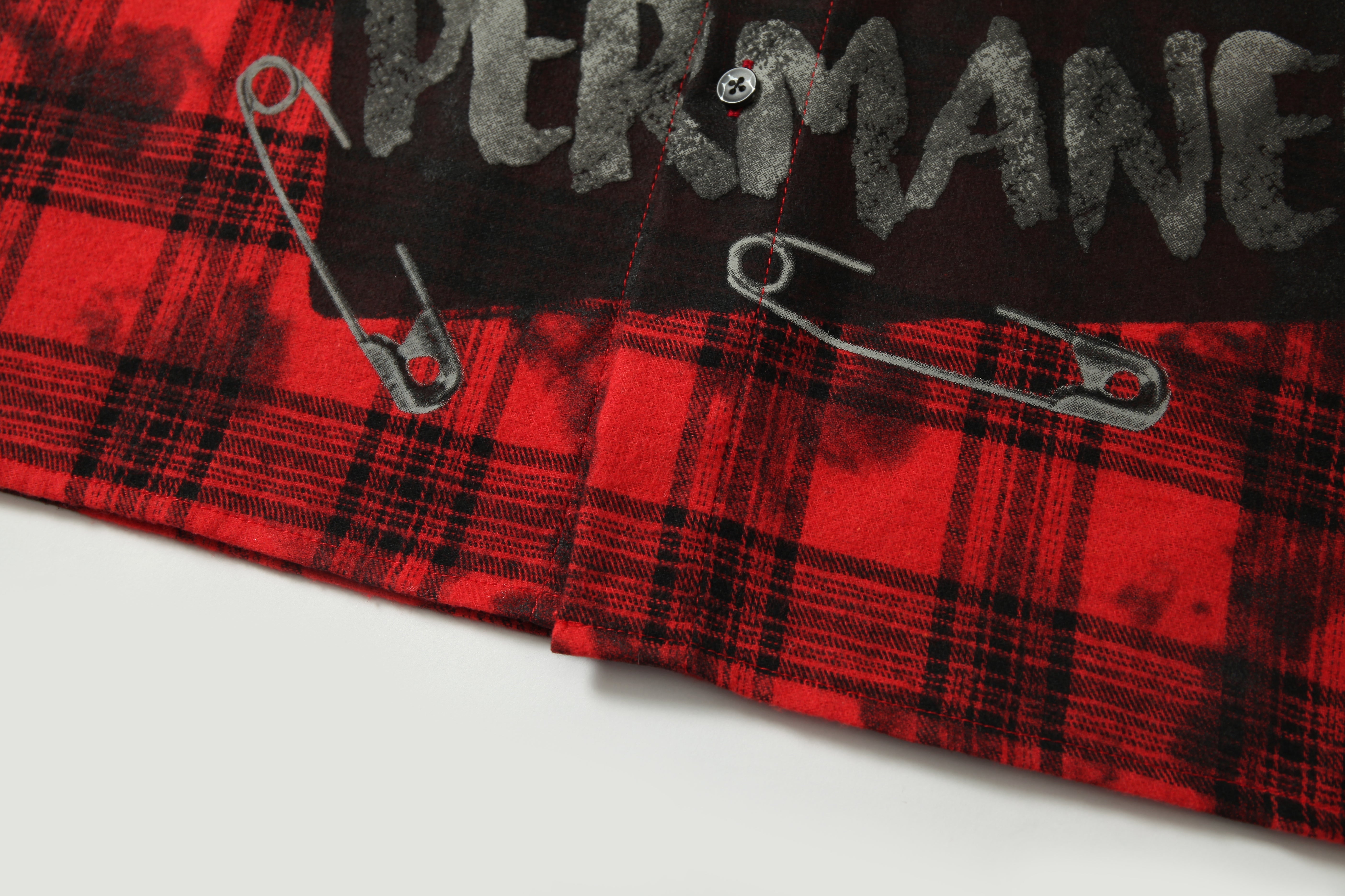 Omirad Punk Plaid Graphic Shirt