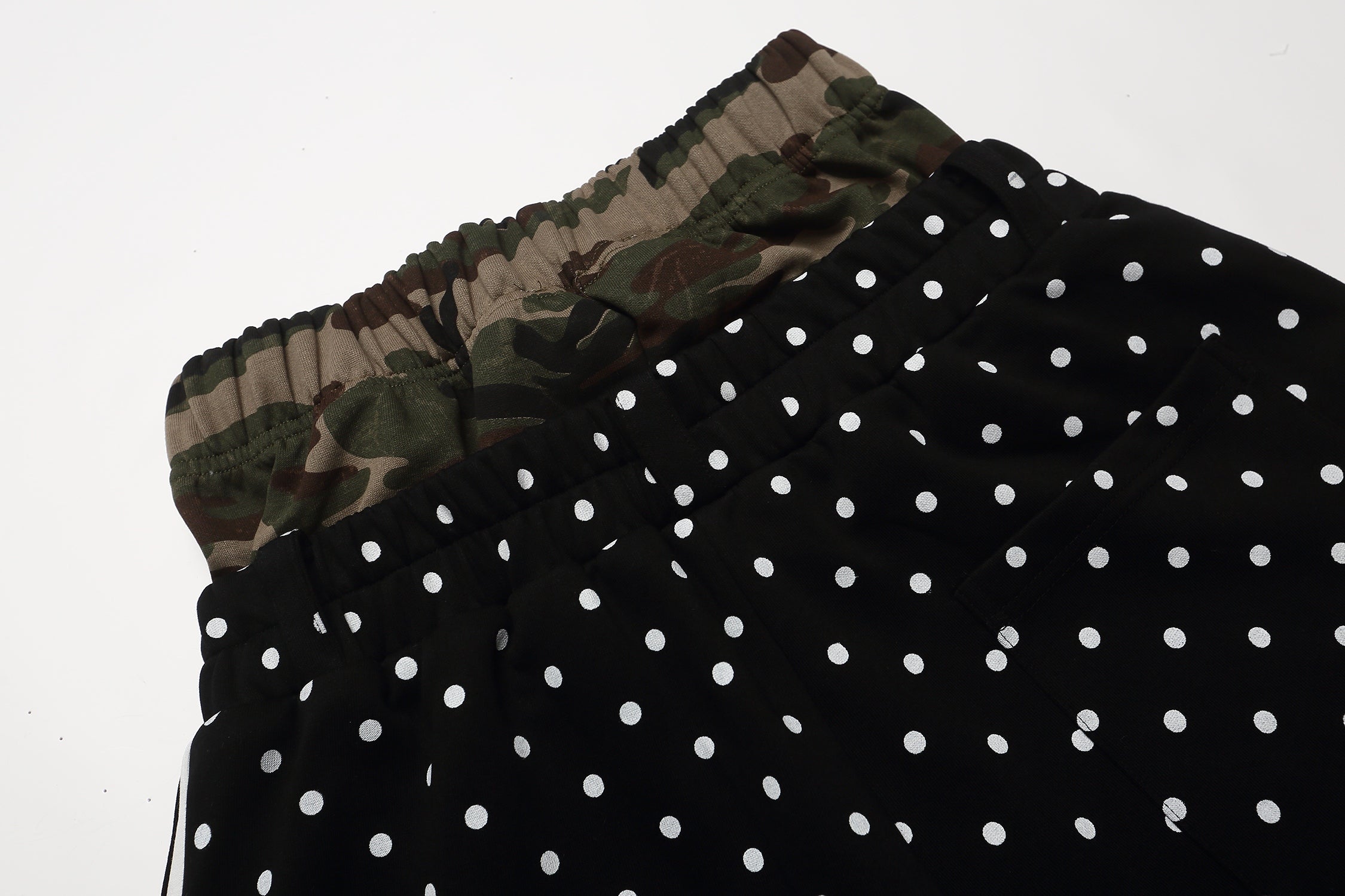 Omirad Polka Dot Camo Waist Shorts