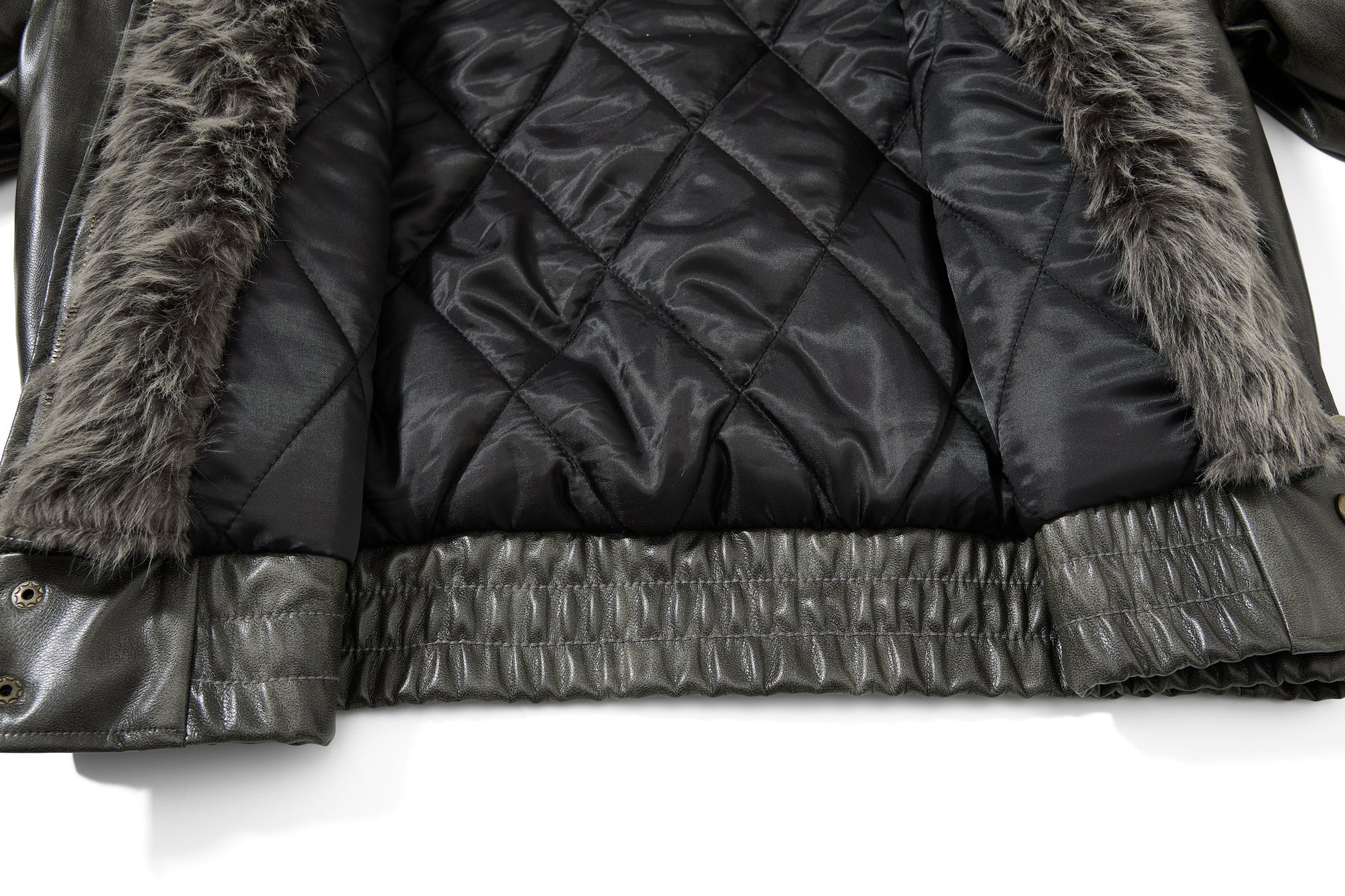 Omirad Faux Leather Bomber Jacket