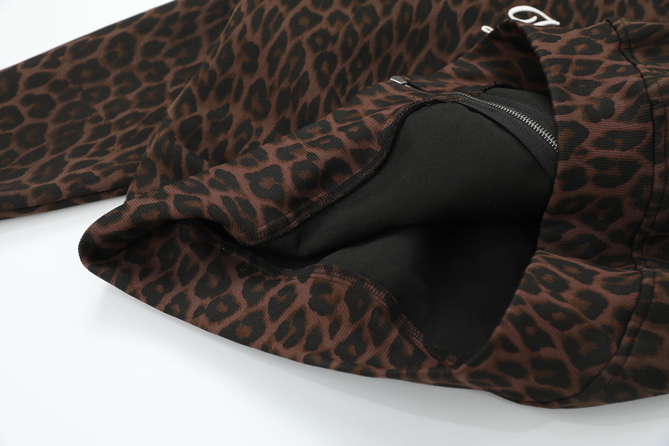 Omirad Leopard Crest Zip Hoodie