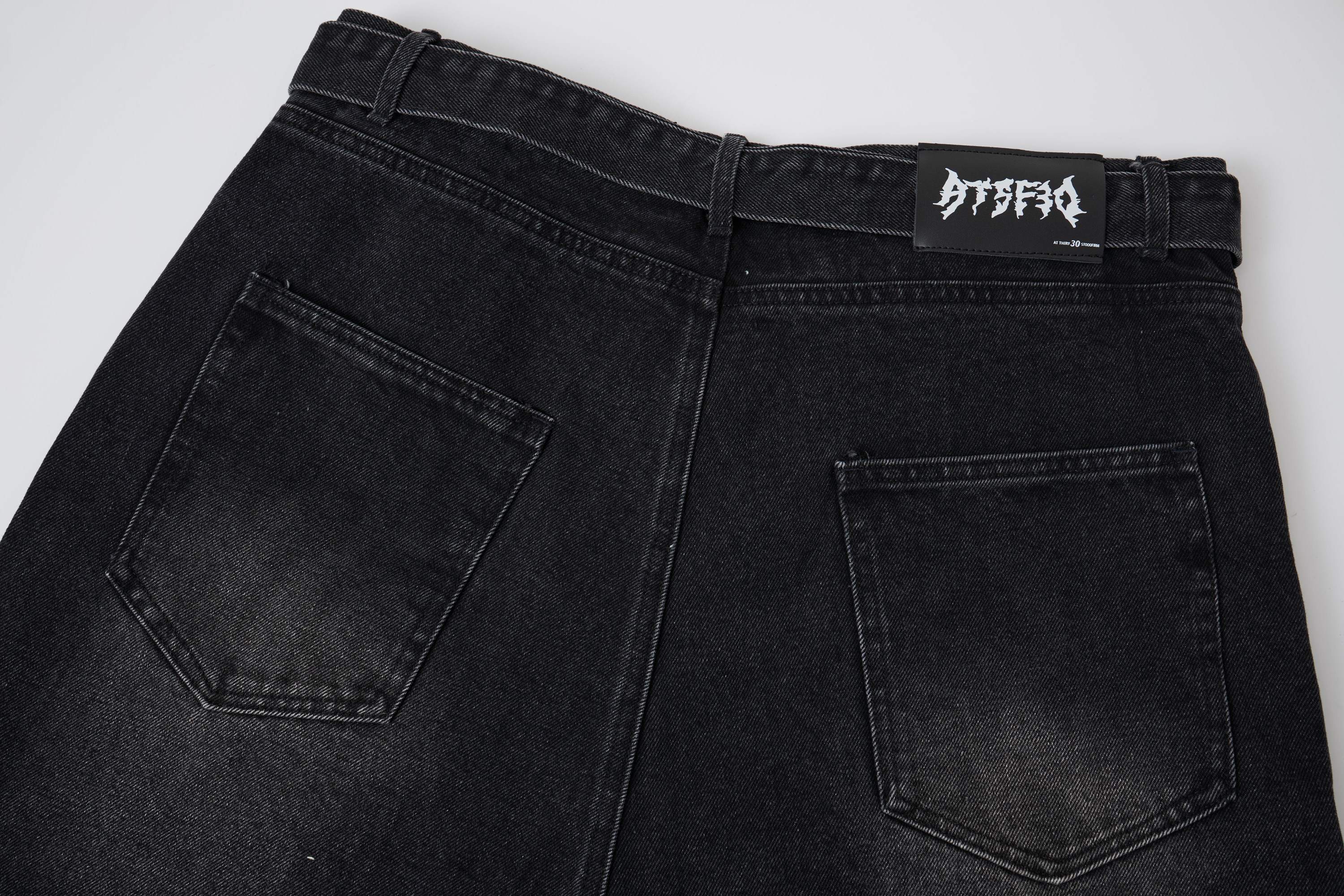 Omirad Web Panel Strap Denim Shorts