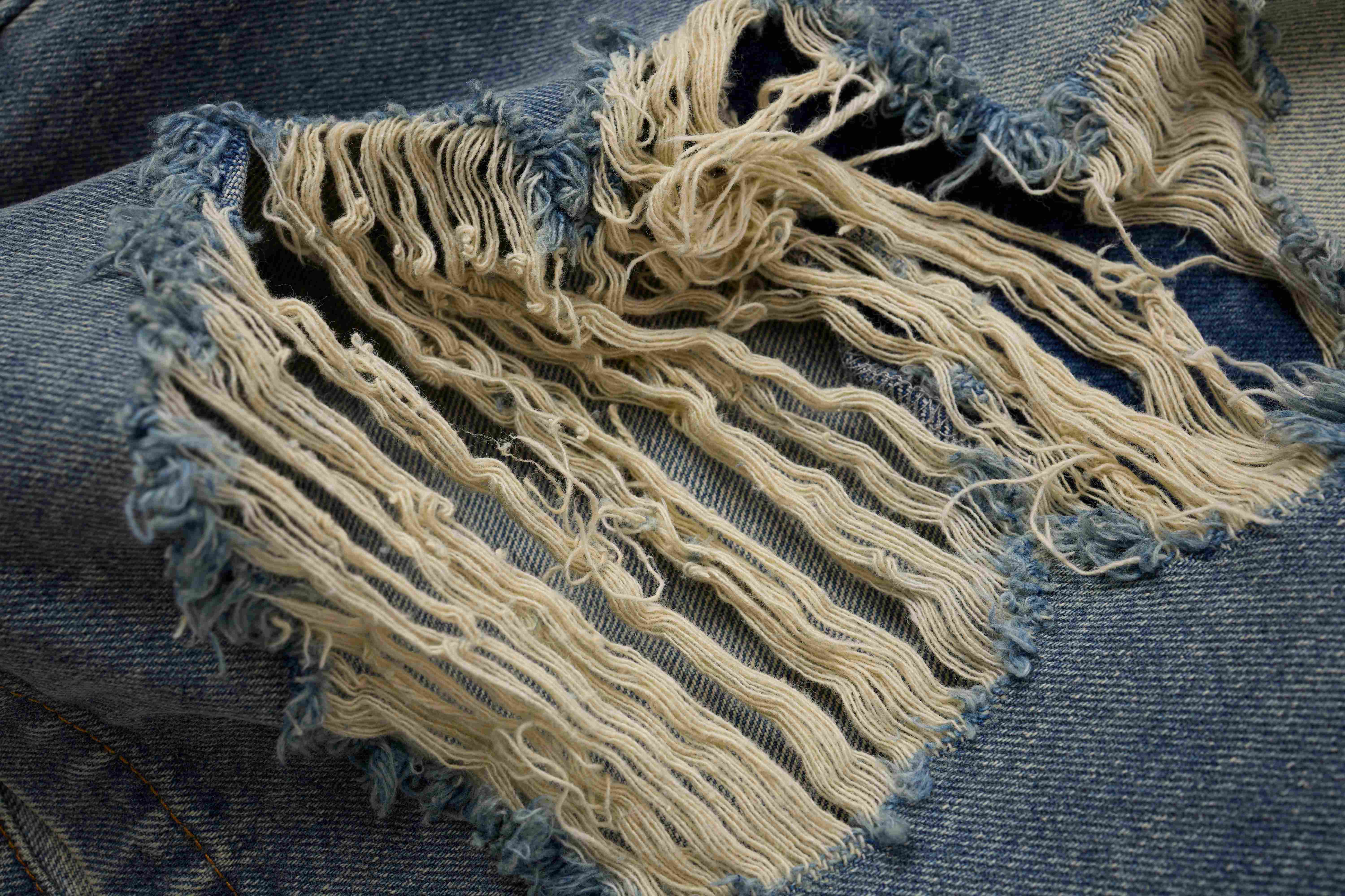 Omirad Distressed Layered Waist Denim Shorts