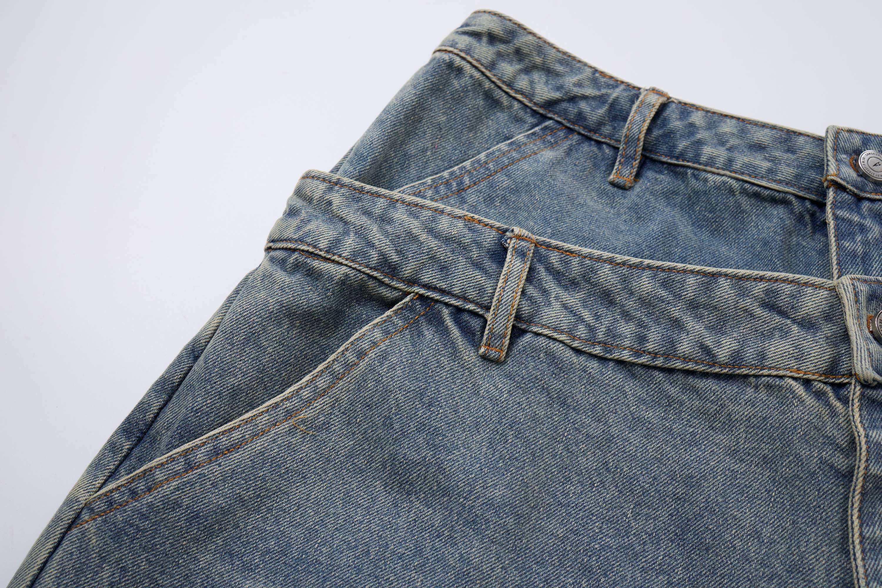 Omirad Distressed Layered Waist Denim Shorts