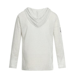 Omirad Striped Graphic Hooded Long Sleeve Tee
