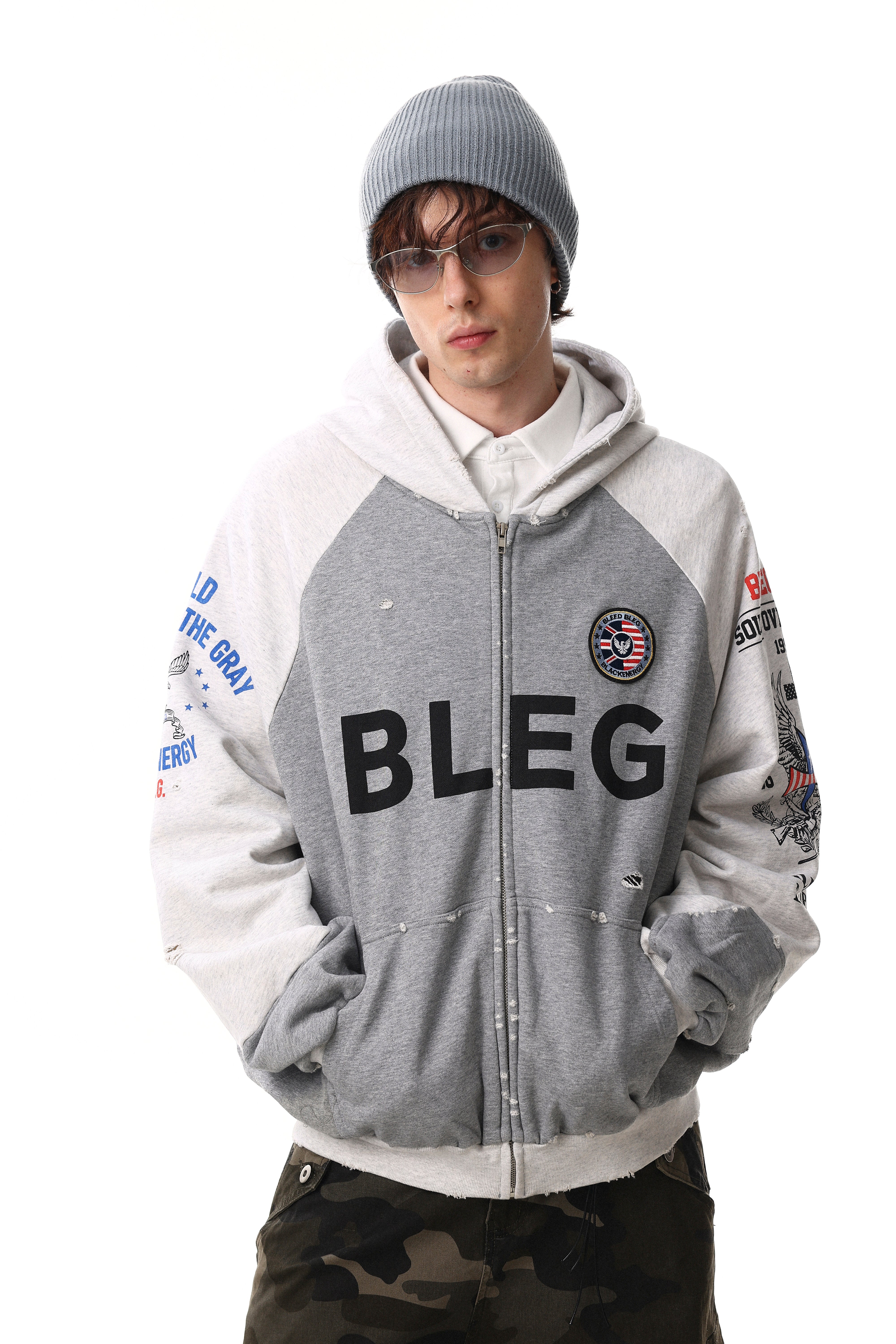 Omirad Graphic Zip-Up Hoodie