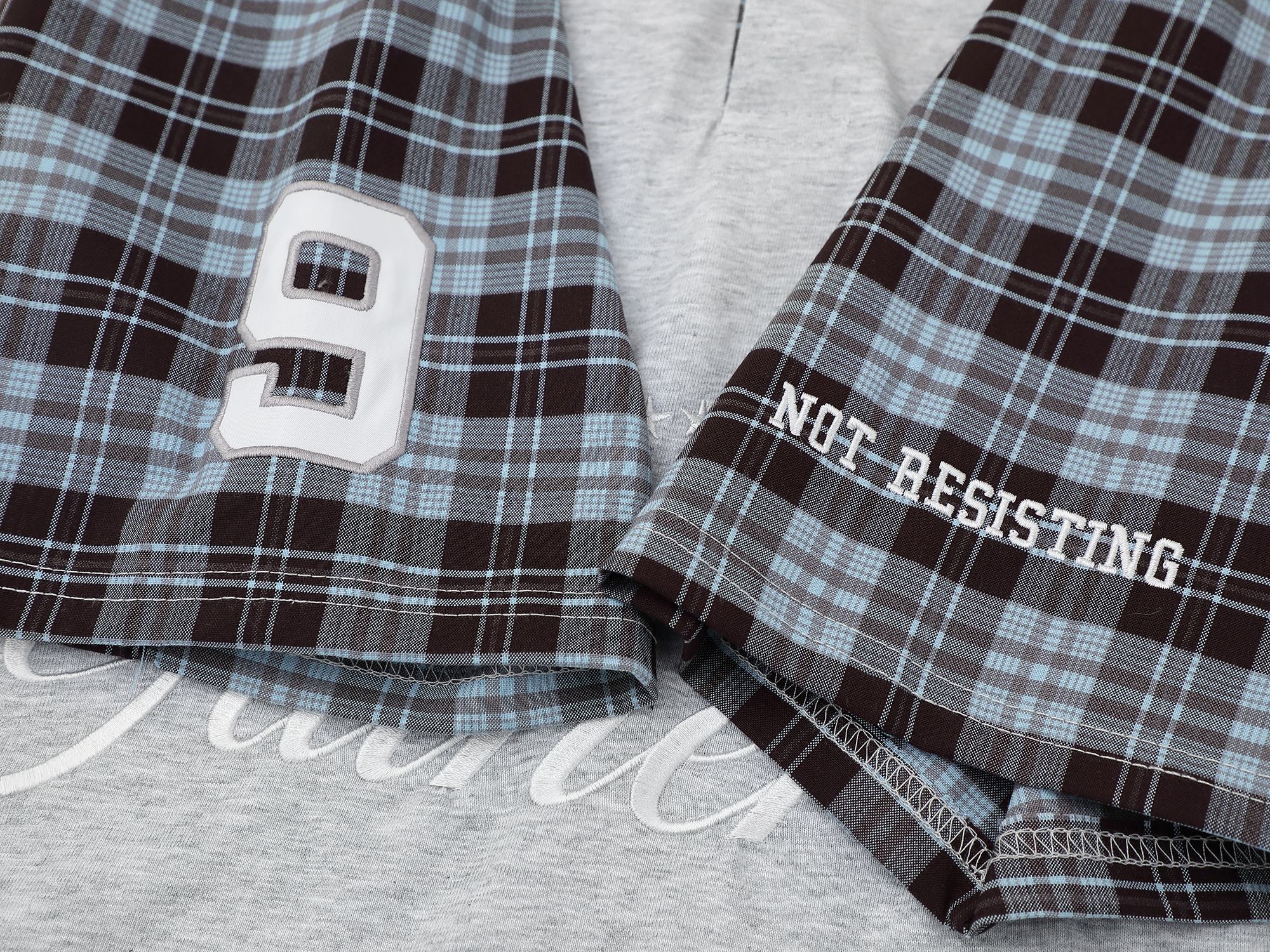 Omirad Plaid Sleeve Polo Shirt