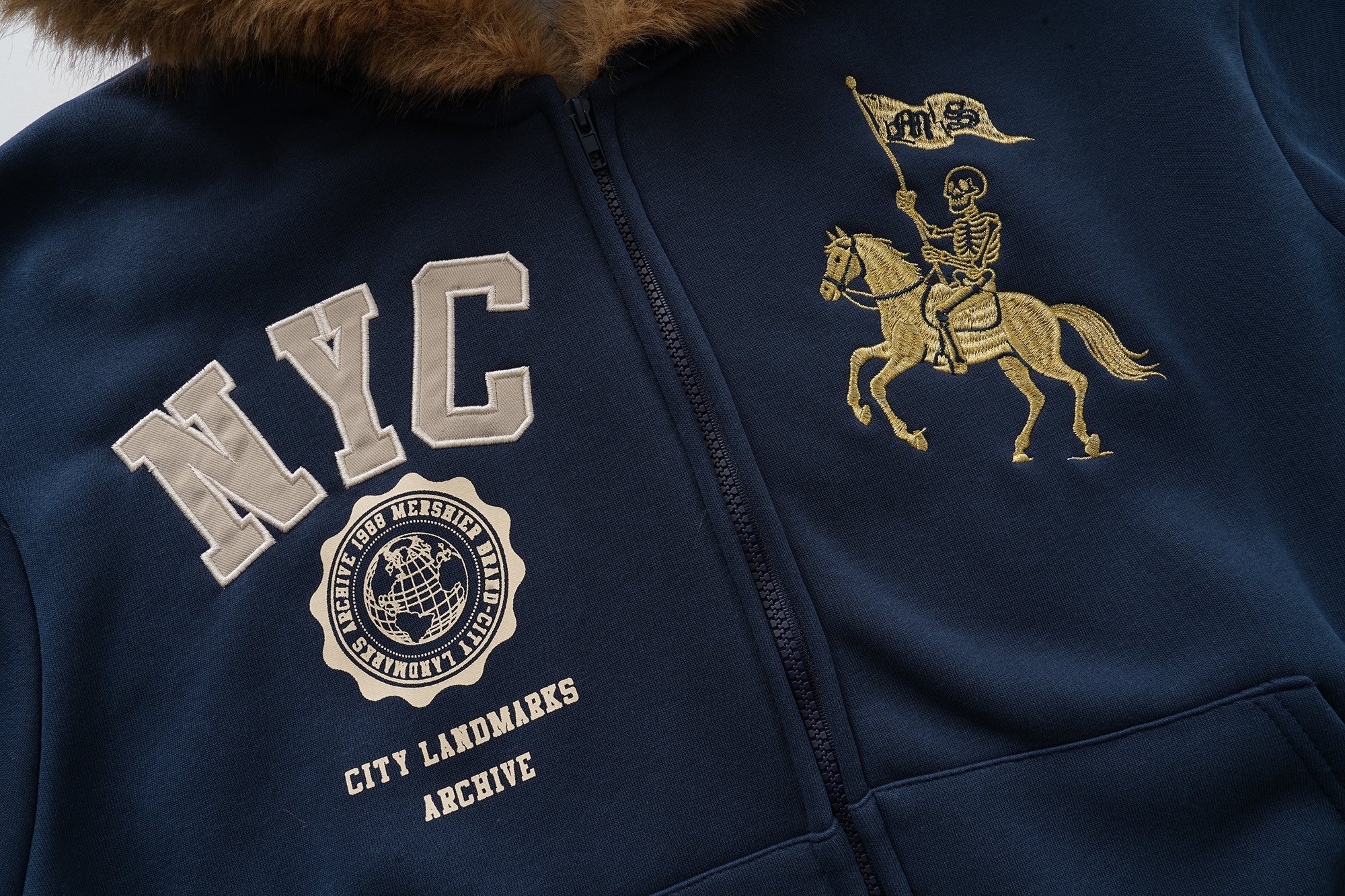 Omirad NYC Fur-Lined Zip Hoodie