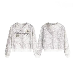 Omirad Leopard Print Zip-Up Hoodie