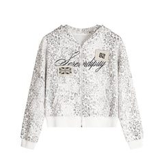 Omirad Leopard Print Zip-Up Hoodie