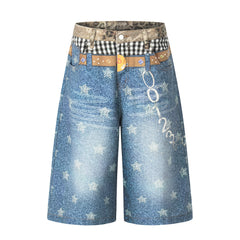 Omirad “Vintage Patchwork Denim Shorts”