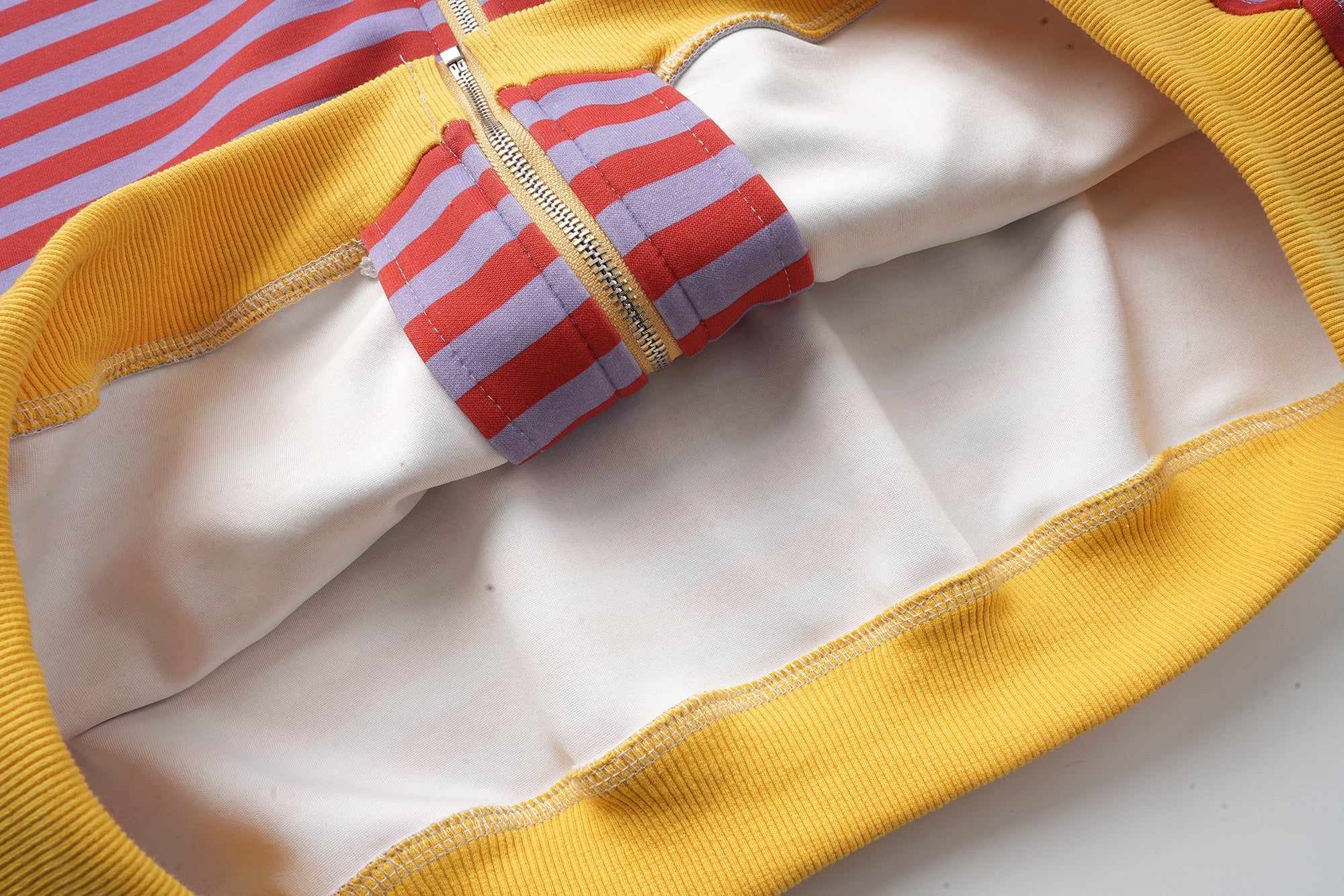 Omirad Striped Zip-Up Hoodie