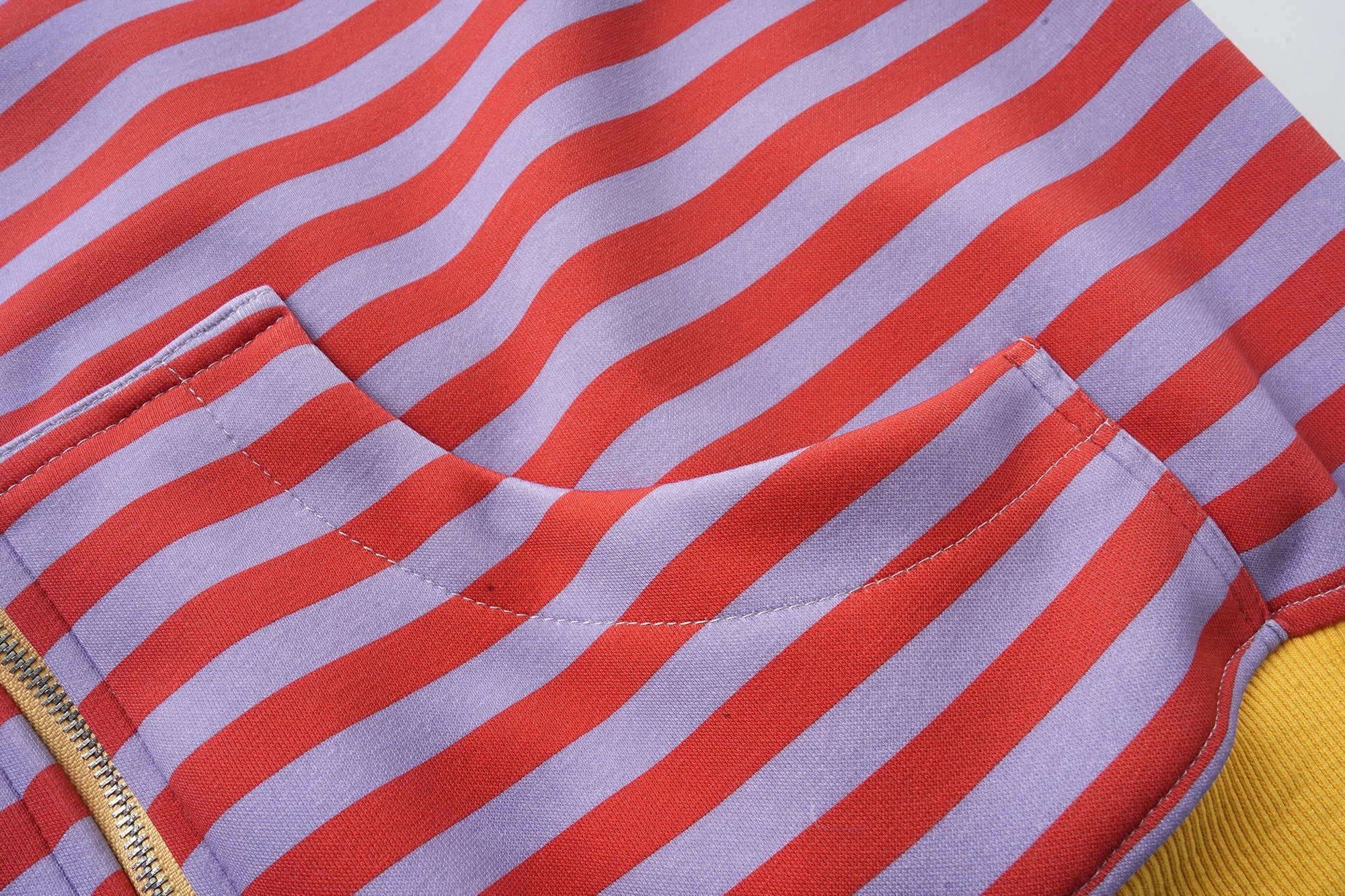 Omirad Striped Zip-Up Hoodie