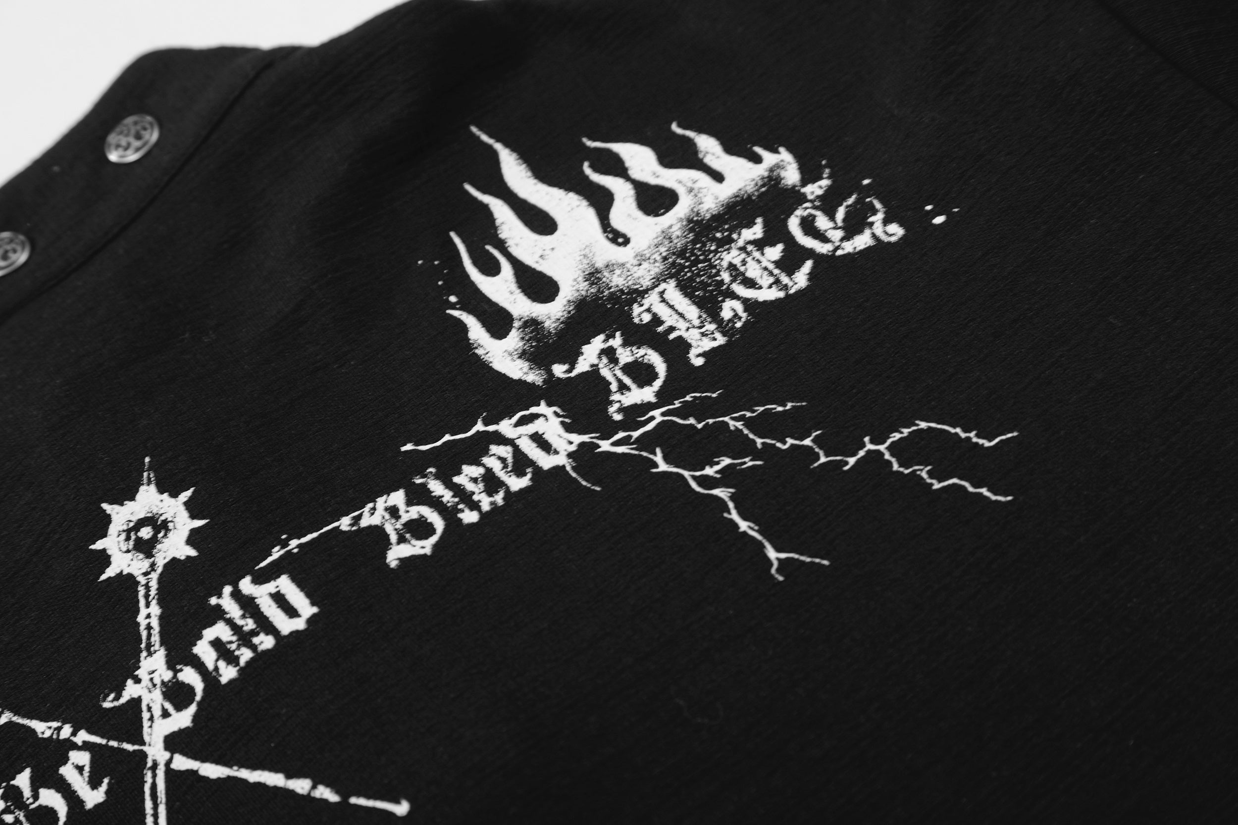 Omirad Graphic Long Sleeve Henley Shirt