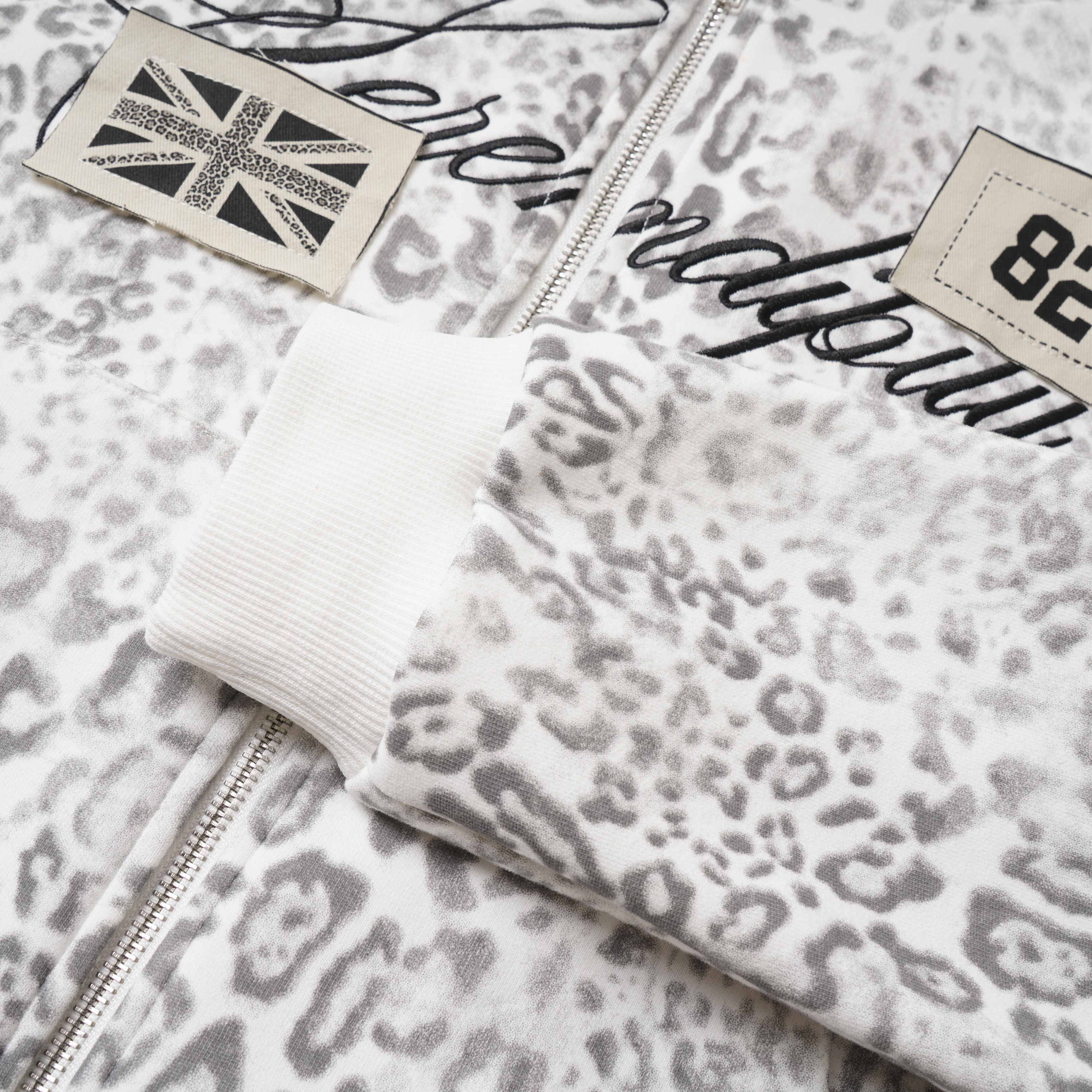 Omirad Leopard Print Zip-Up Hoodie