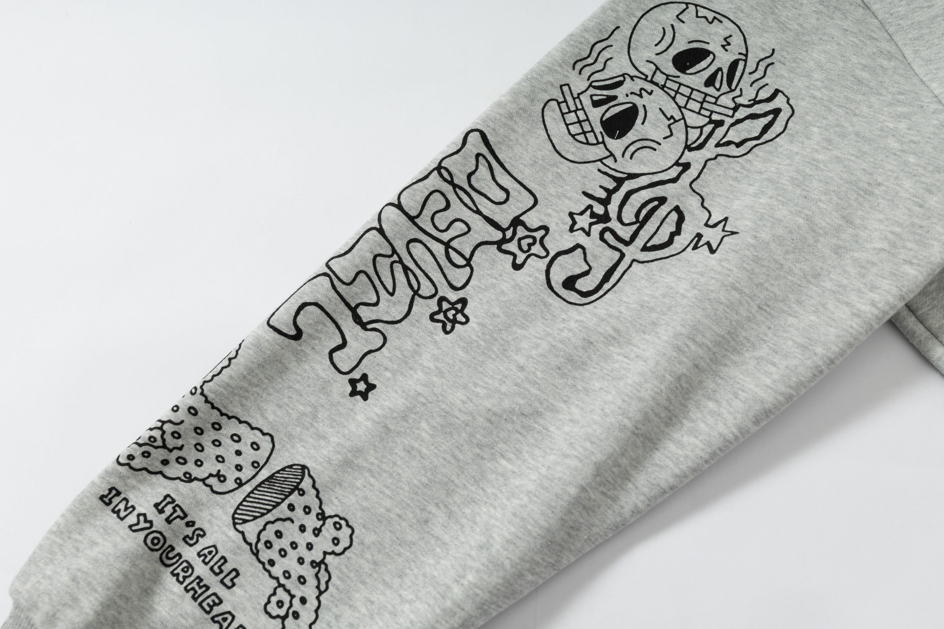 Omirad Doodle Graphic Zip Hoodie