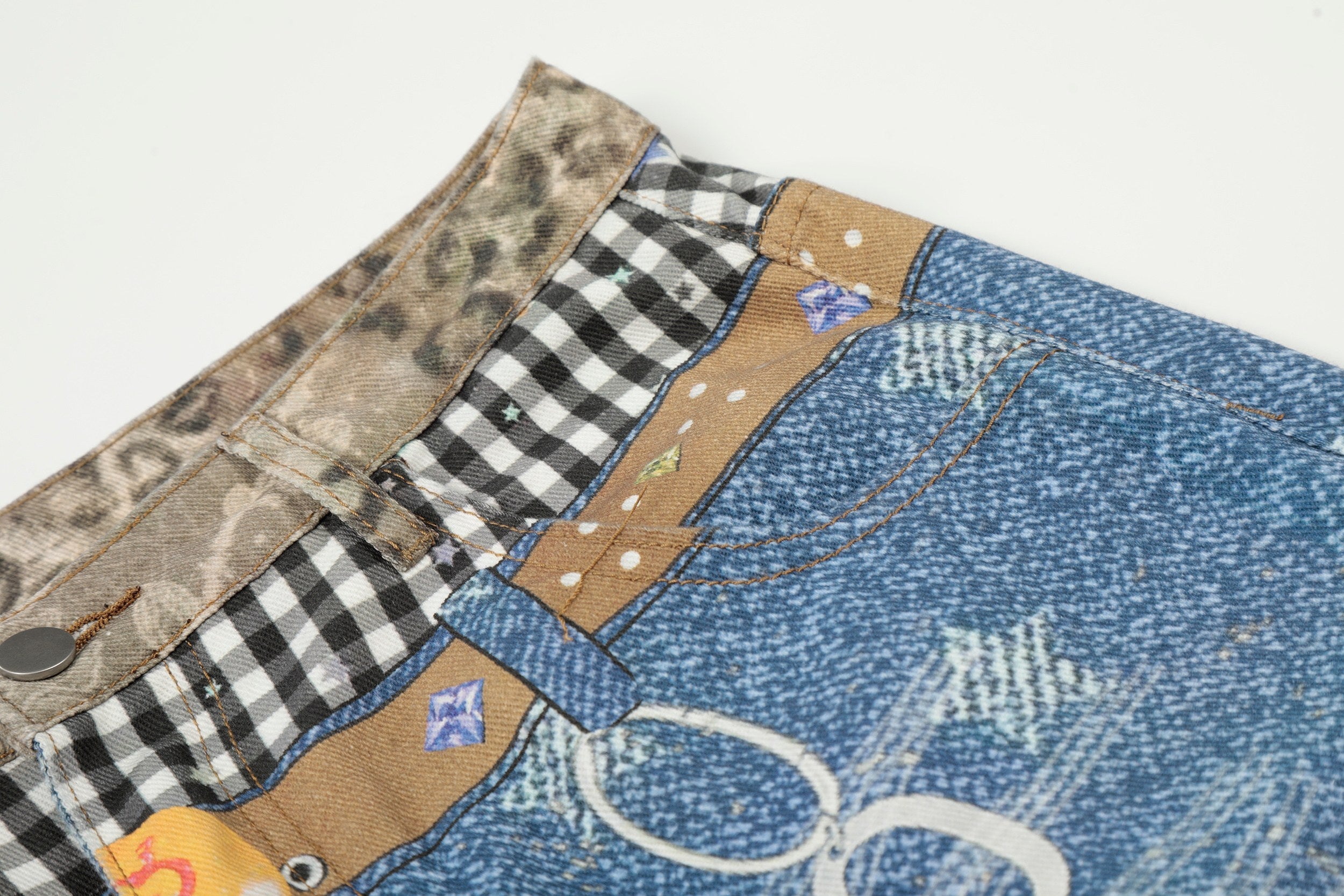 Omirad “Vintage Patchwork Denim Shorts”