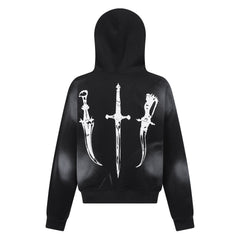 Omirad Gothic Fur-Trim Zip-Up Hoodie