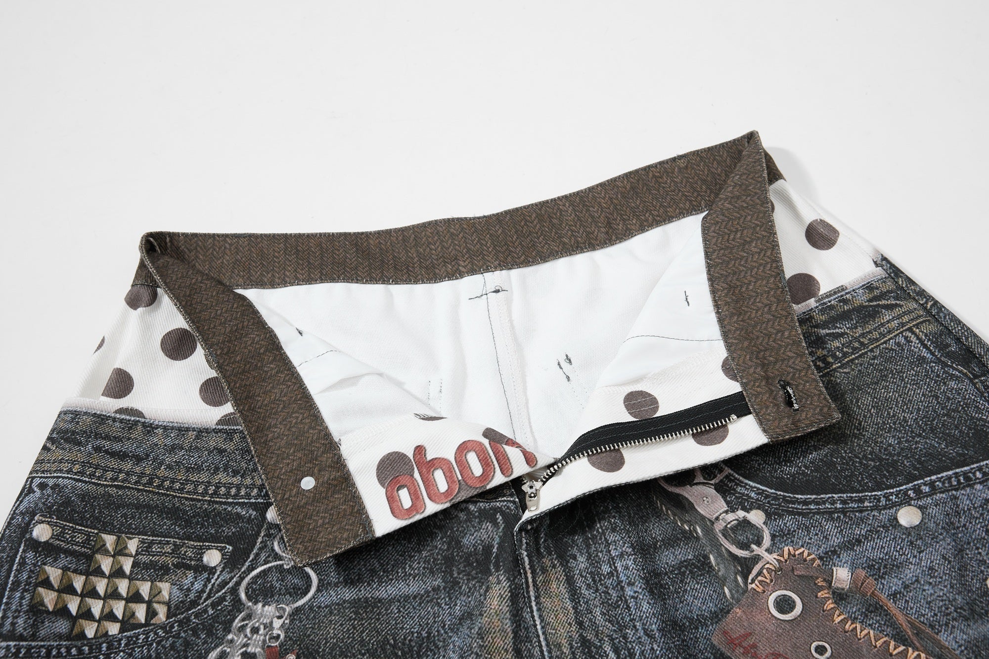 Omirad Layered Punk Denim Jorts