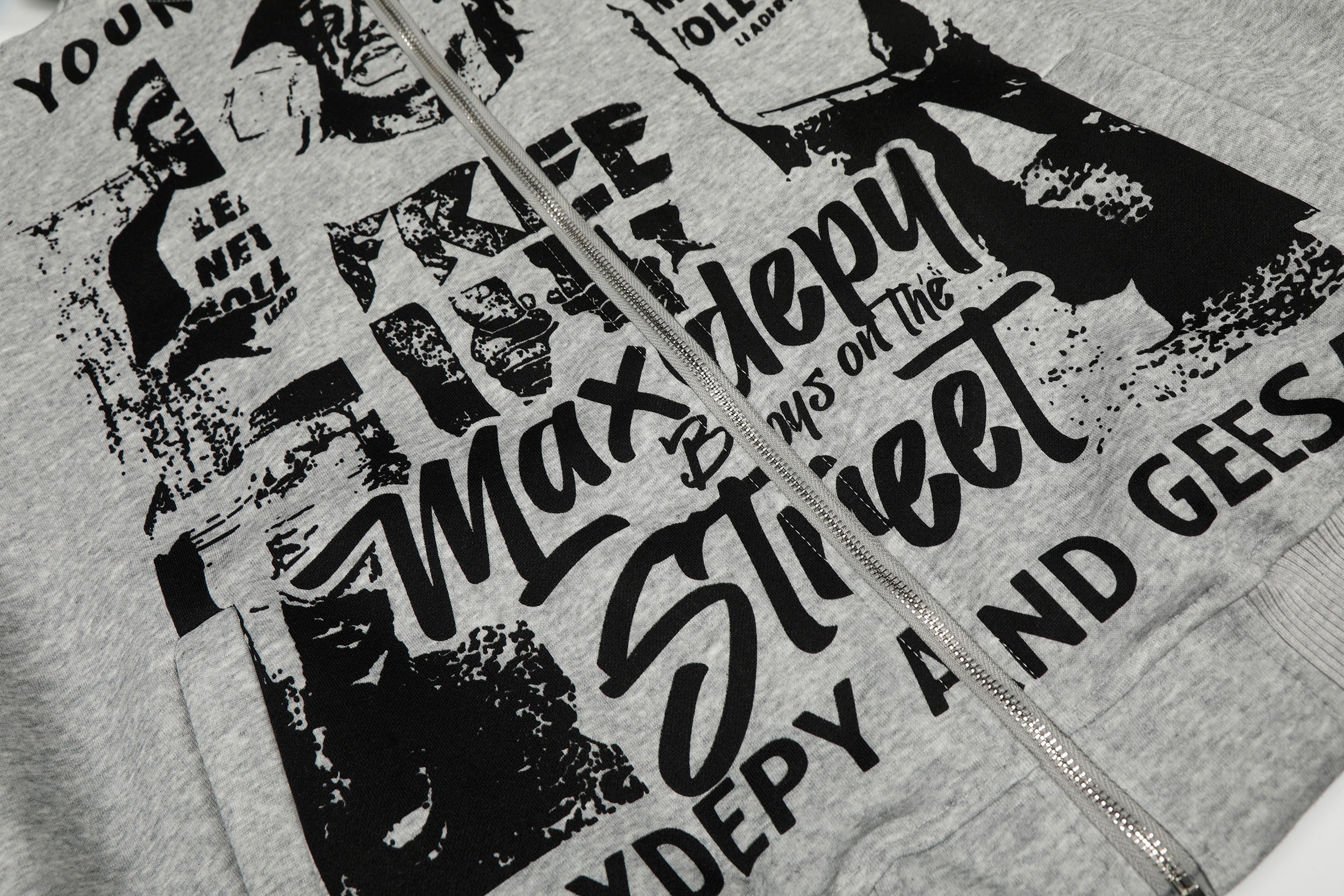 Omirad Street Manifesto Graphic Zip Hoodie