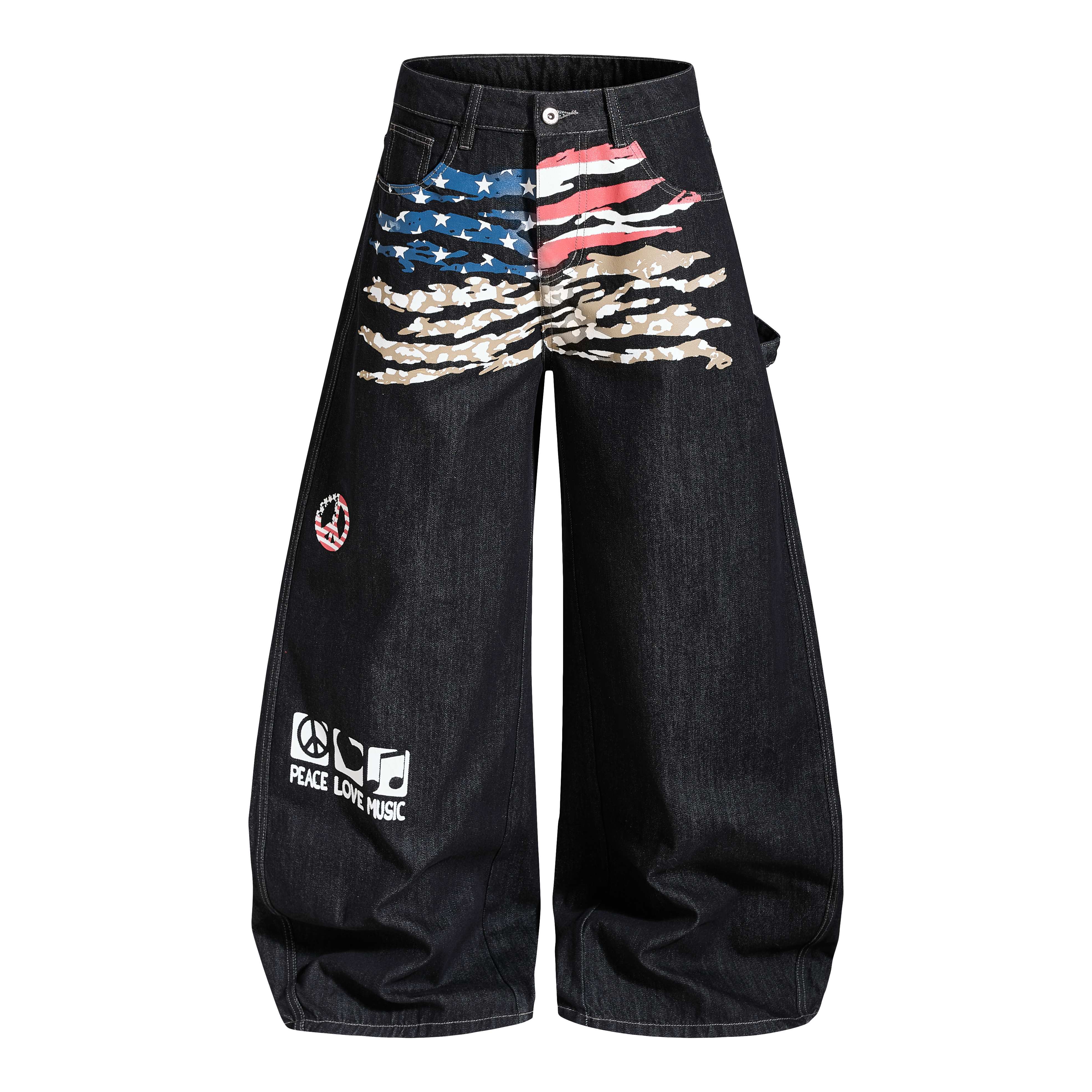 Omirad Vintage Flag Baggy Jeans