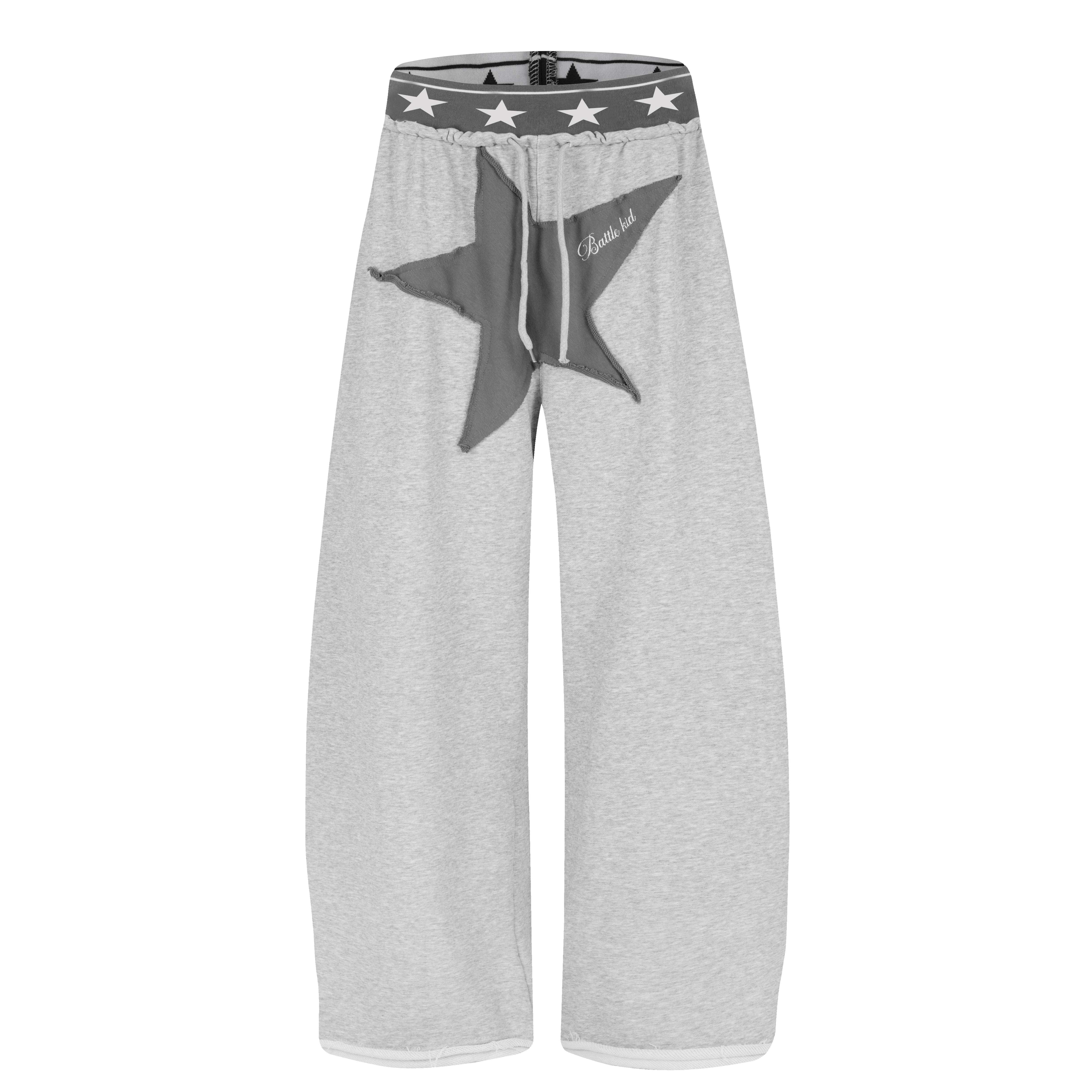 Omirad Star Patch Wide-Leg Sweatpants