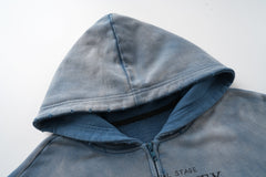 Omirad Vintage Graphic Zip-Up Hoodie