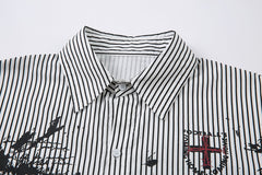 Omirad Ink-Splash Layered Stripe Shirt