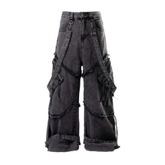 Omirad Deconstructed Strap Cargo Jeans
