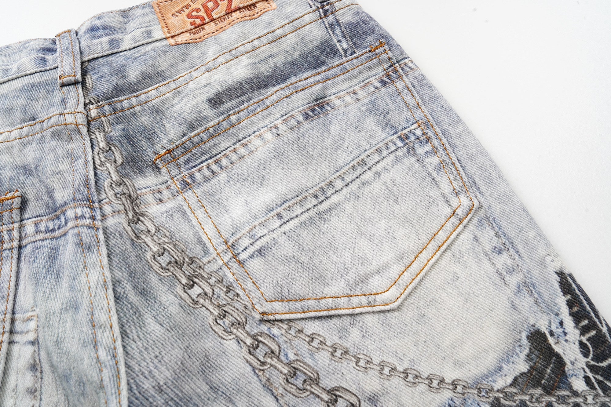 Omirad Distressed Patchwork Jeans