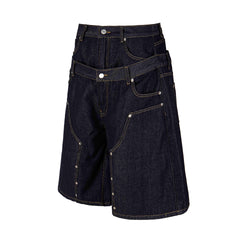 Omirad “Double Waist Panel Denim Shorts”