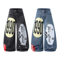 Omirad 1990 Graphic Wide-Leg Jeans