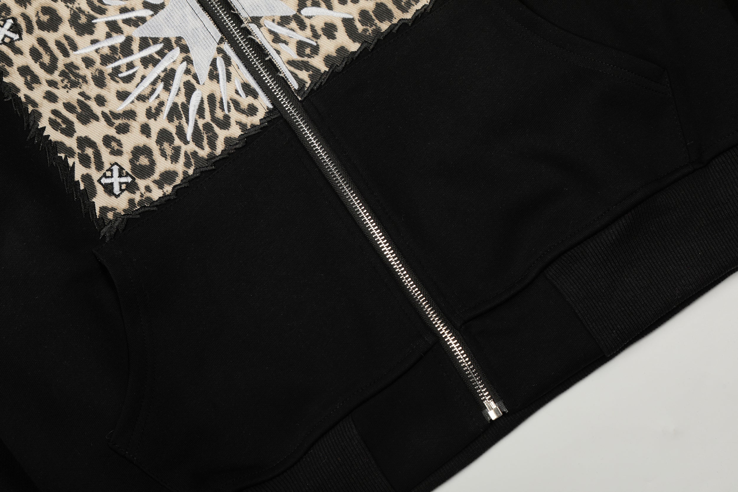 Omirad Leopard Panel Zip Hoodie