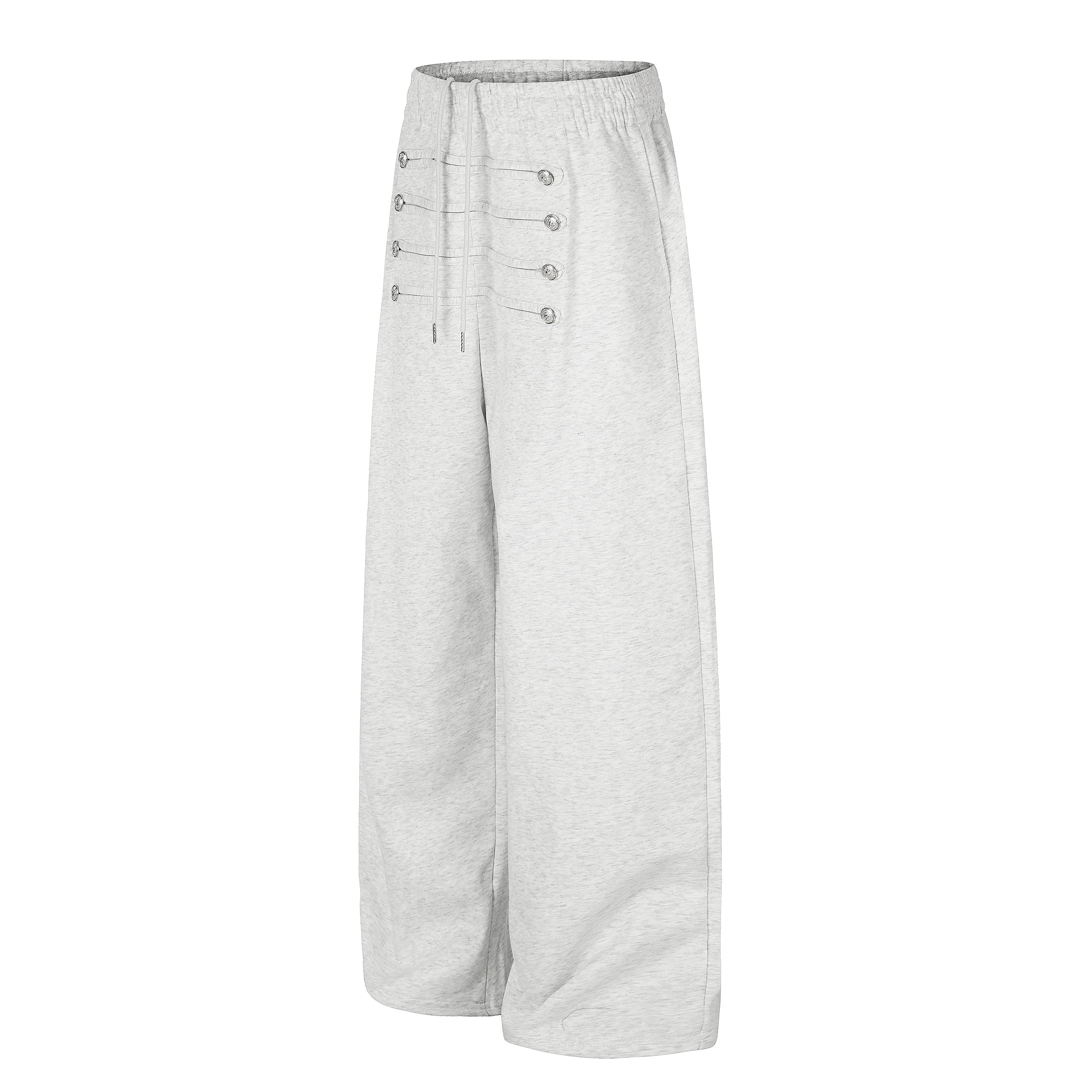 Omirad Military Button Wide Leg Sweatpants