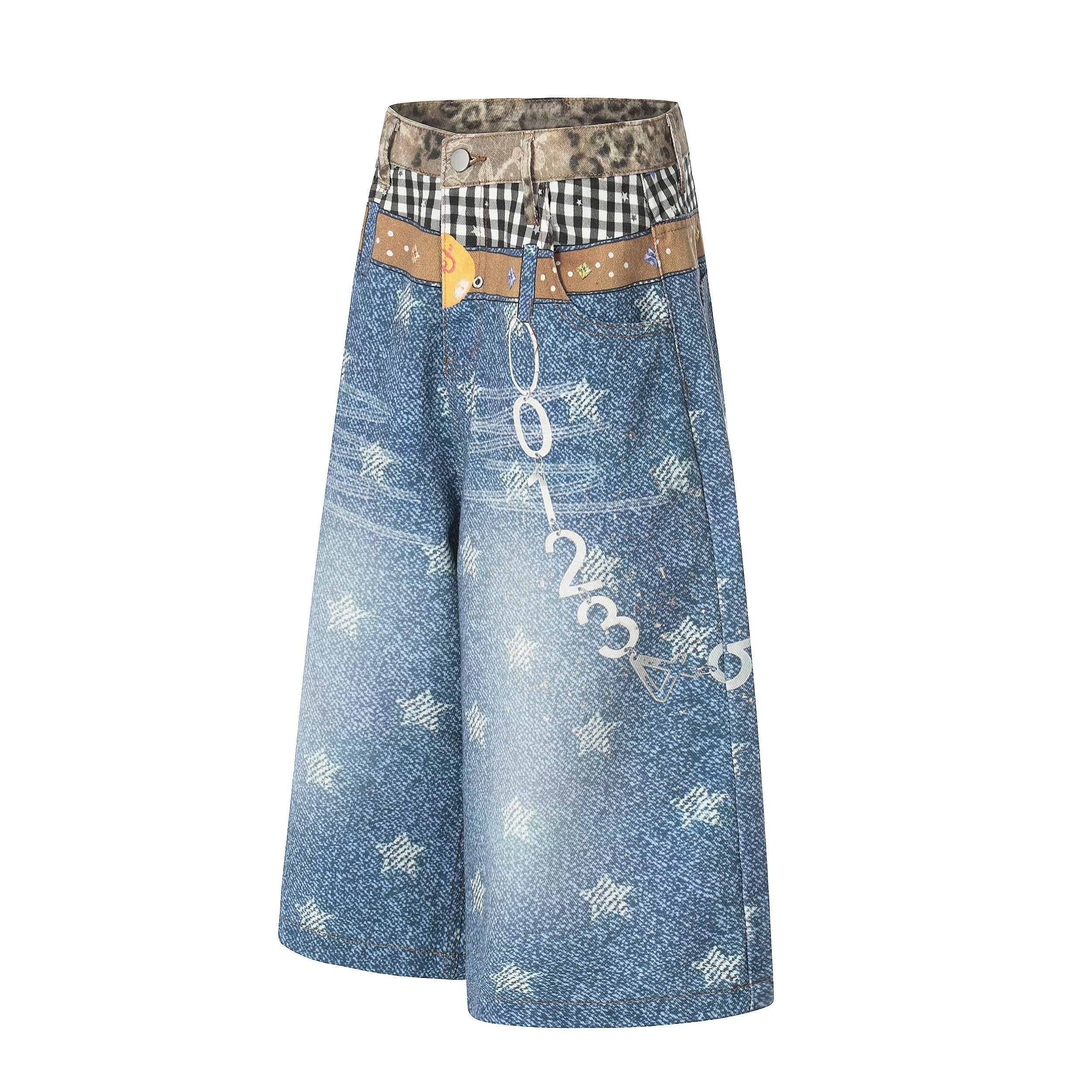 Omirad “Vintage Patchwork Denim Shorts”