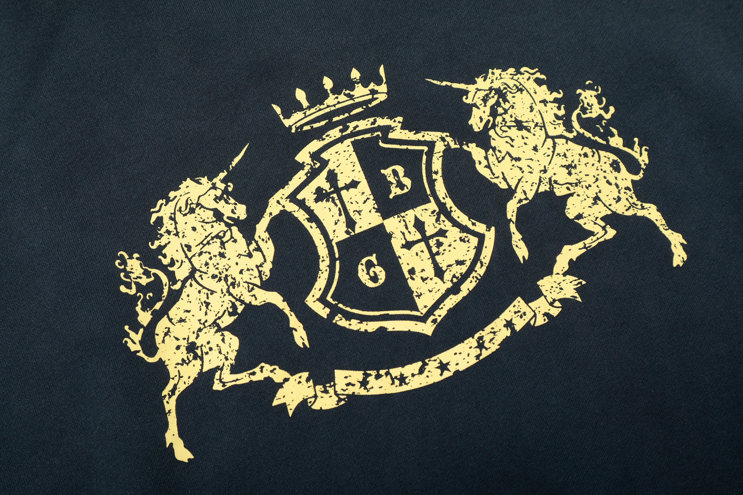 Omirad Distressed Crest Zip-Up Hoodie