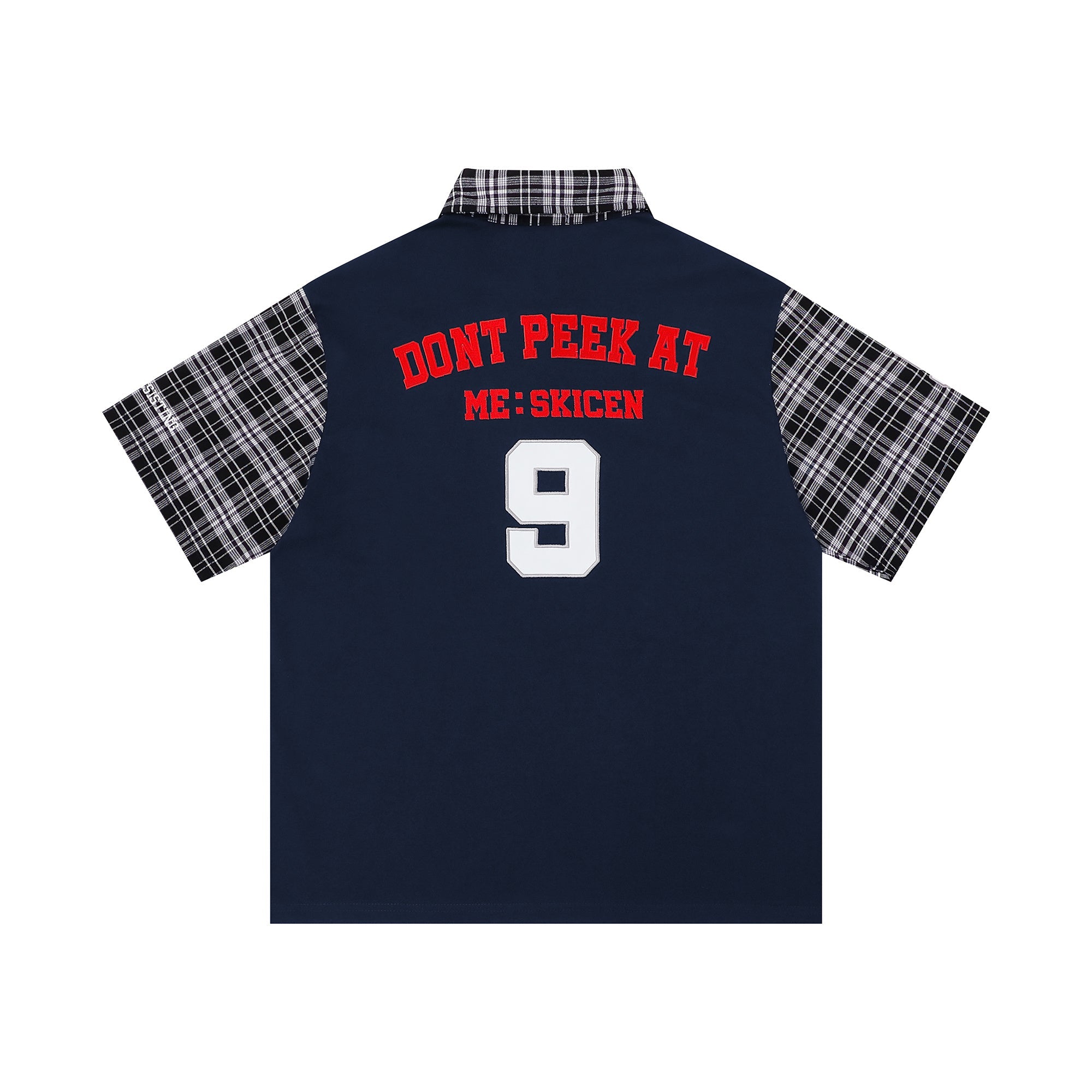 Omirad Plaid Sleeve Polo Shirt