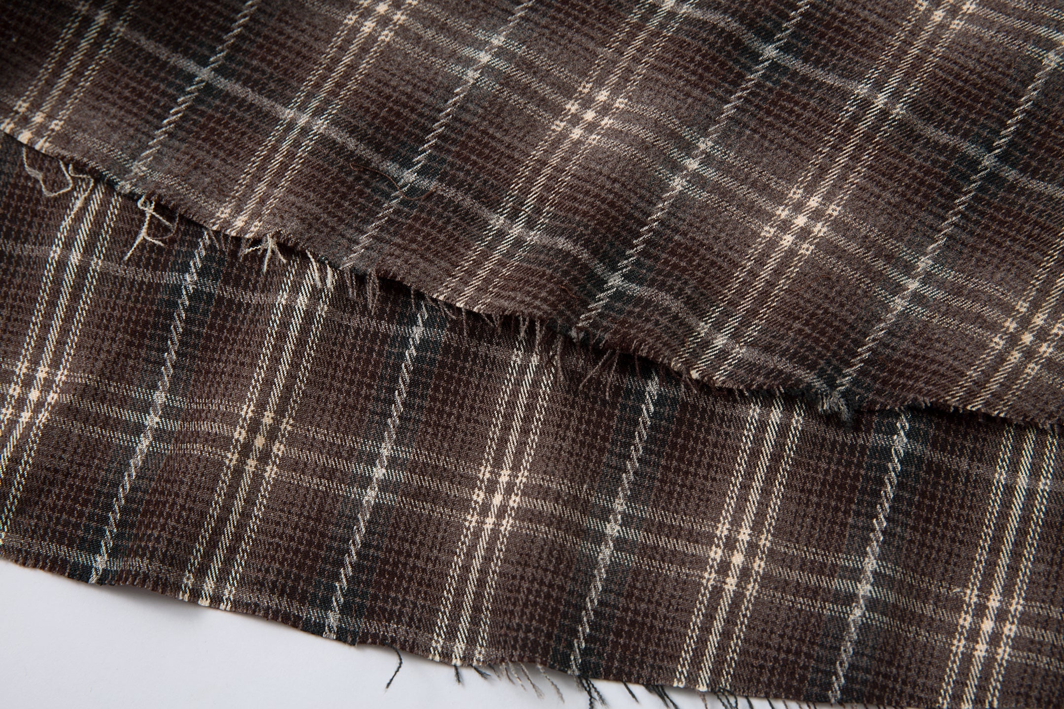 Omirad Layered Plaid Fringe Shirt