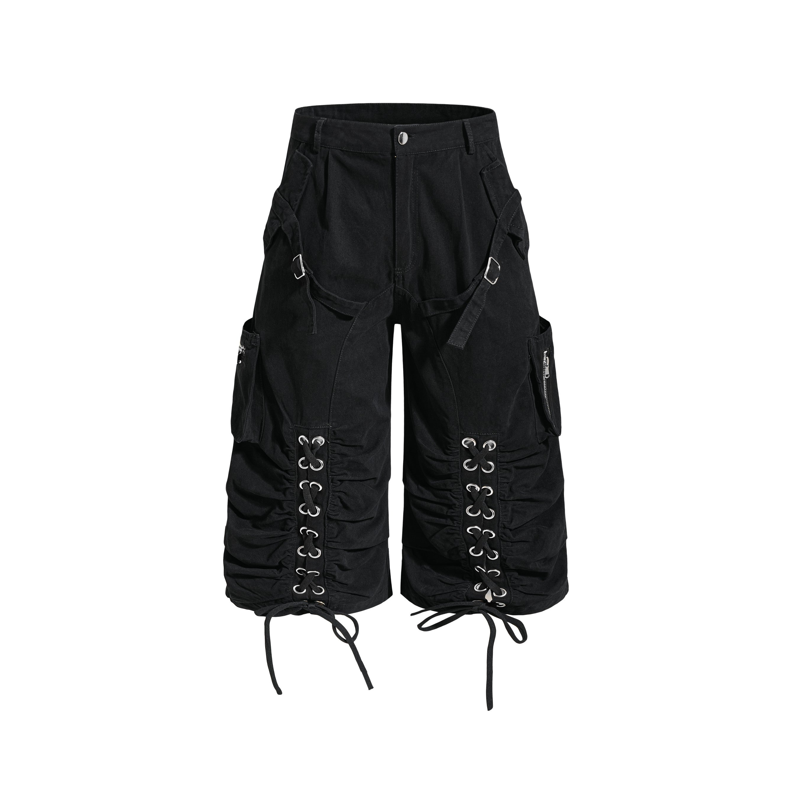 Omirad Lace-Up Utility Cargo Shorts