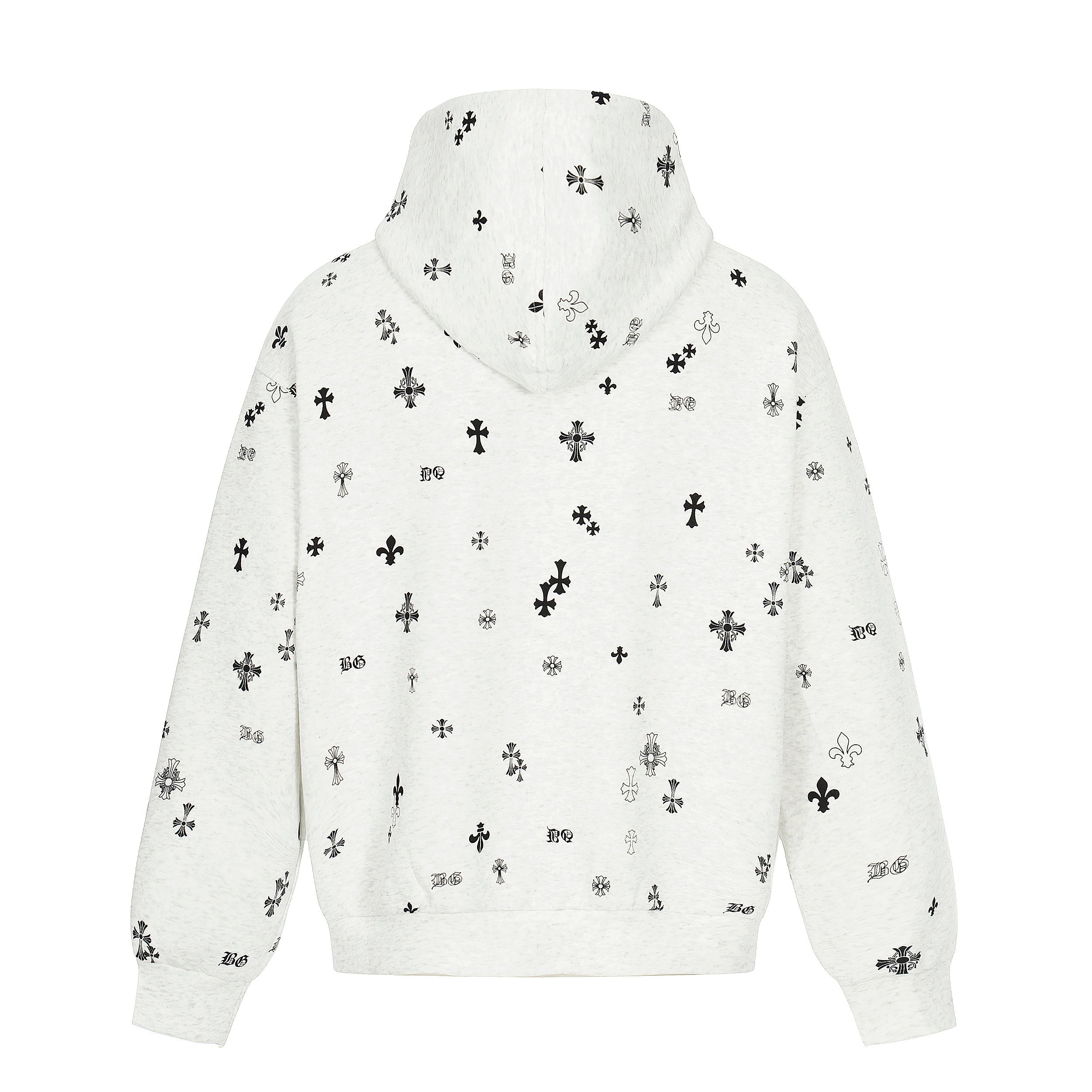 Omirad All-Over Cross Print Hooded Jacket